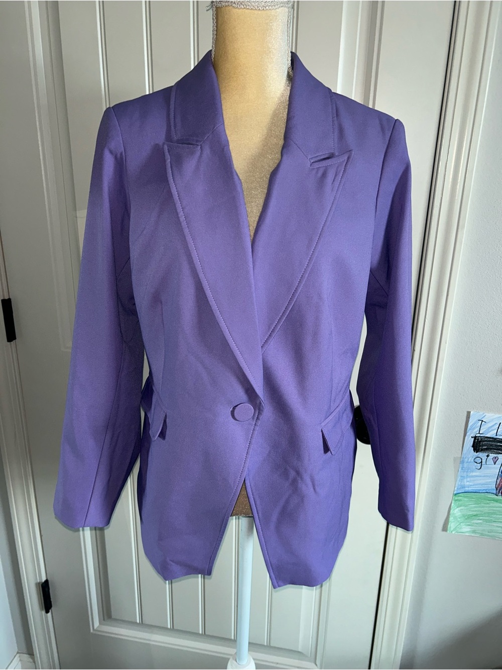 NEW Tahari ASL Lavender Single-Button Women's Blazer Sz 14W